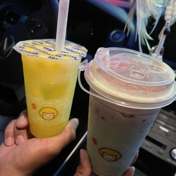 Happy Lemon - H5. Mango Lemon Slushy & A7. Matcha Tiramisu Salted Cheese medium size - Tea Rooms Near Me - Newark, California