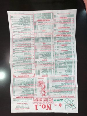 Menu photo 2 Number 1 Chinese Restaurant Royersford, PA