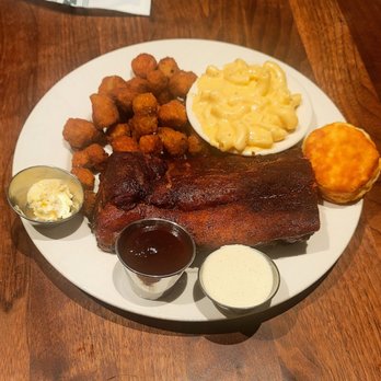 Sweet T's Restaurant + Bar - Half rack pork ribs, fried okra, mac in cheese & homemade bisquit - Southern Near Me - Windsor, California Sweet T's Restaurant + Bar - Half rack pork ribs, fried okra, mac in cheese & homemade bisquit - Southern Near Me - Windsor, California