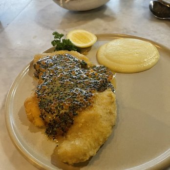 Chubby Fish - Swordfish Schnitzel with caviar butter and potatoe purée!! - Seafood Near Me - Charleston, South Carolina