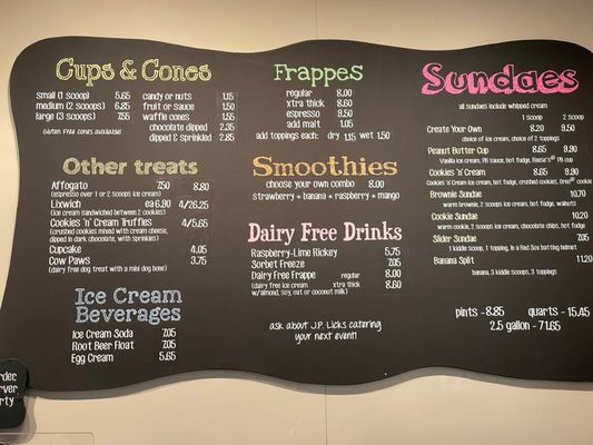 Menu photo 2 J P Licks - Andover Andover, MA