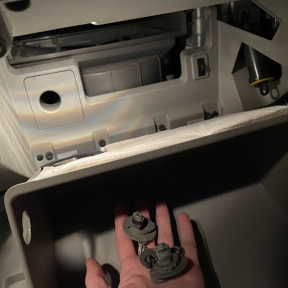 The bolts were on the floor and under my seat and my cabin air filter is also missing The bolts were on the floor and under my seat and my cabin air filter is also missing