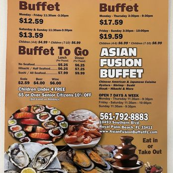 Asian Fusion Buffet - Menu & Pricing - Chinese Near Me - Royal Palm Beach, Florida