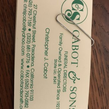 Cabot & Sons - Funeral Services & Cemeteries Near Me - Pasadena, California