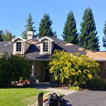 Crandall Roofing - The project in progress - the old shingles removed and repairs underway - Roofing Near Me - Santa Rosa, California Crandall Roofing - The project in progress - the old shingles removed and repairs underway - Roofing Near Me - Santa Rosa, California
