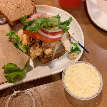 Panera Bread - Chicken caesar salad sandwich? Cheese is grated parmesan? I usually get chunks/flakes of cheese. - Sandwiches Near Me - Virginia Beach, Virginia Panera Bread - Chicken caesar salad sandwich? Cheese is grated parmesan? I usually get chunks/flakes of cheese. - Sandwiches Near Me - Virginia Beach, Virginia