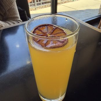 The Golden Diner - Mimosa with pineapple juice - Breakfast & Brunch Near Me - Golden, Colorado The Golden Diner - Mimosa with pineapple juice - Breakfast & Brunch Near Me - Golden, Colorado