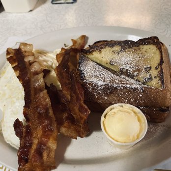 2400 Diner - Short stack with over medium eggs and bacon. - Diners Near Me - Fredericksburg, Virginia