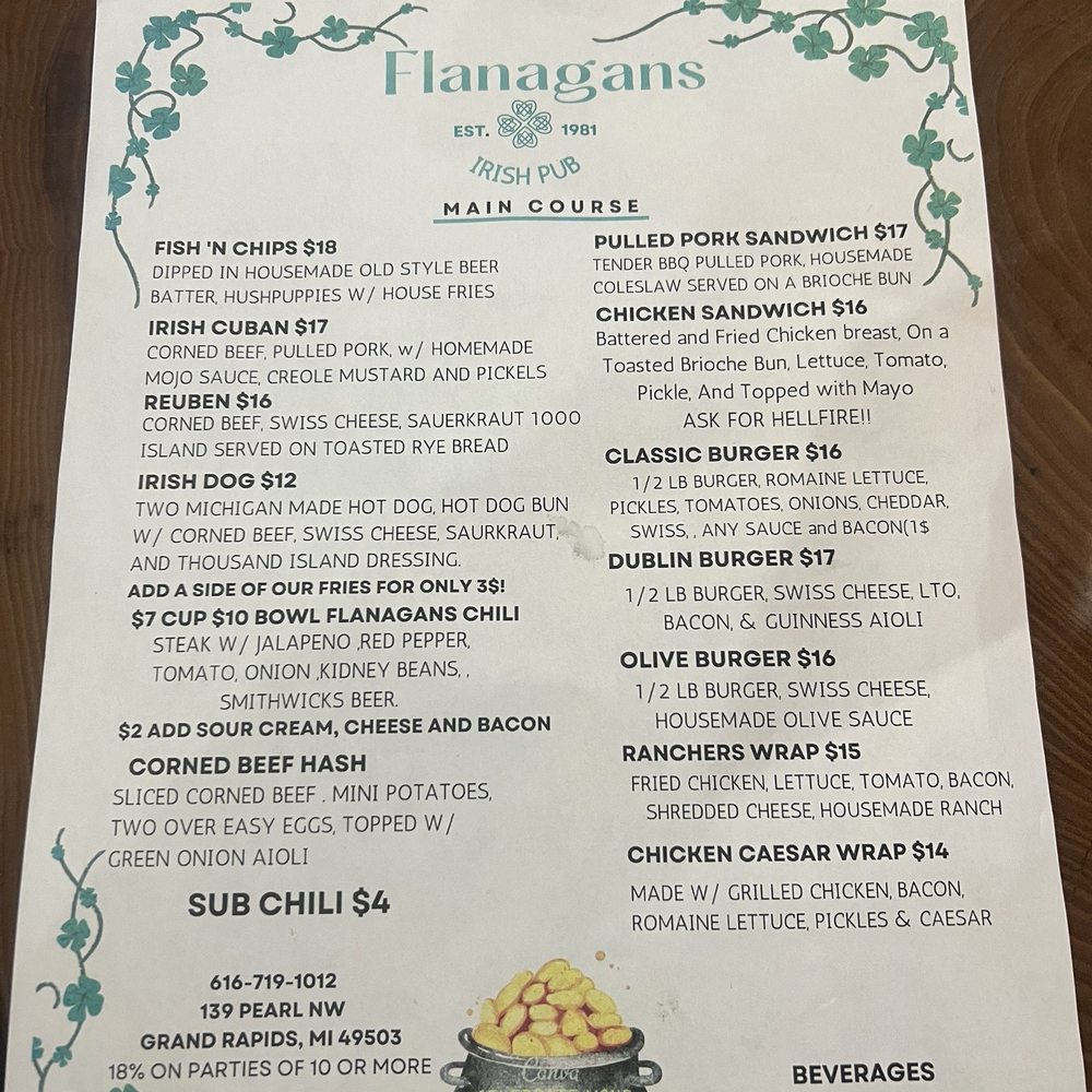 Flanagan's Irish Pub - Irish Near Me - Grand Rapids, Michigan