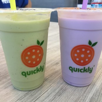 Quickly - Regular sized Taro Milk Tea and Avocado Snow - Bubble Tea Near Me - San Leandro, California