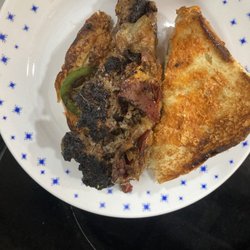 Pile High Burgers - Burnt burger.