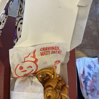 Jack in the Box - The Hot One's Munchie Meal, the Sriracha Jalapeño curly fry burger, two tacos, curly fries, and a drink. - Fast Food Near Me - Antelope, California