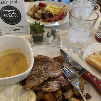 Eat. - Thin sliced pork chops and two egg breakfast.  Everything cooked to perfection, the gravy is spectacular! - New American Near Me - Las Vegas, Nevada