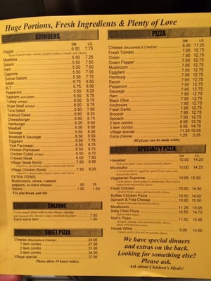 Menu photo 5 Village Pizza and Grille Niantic, CT