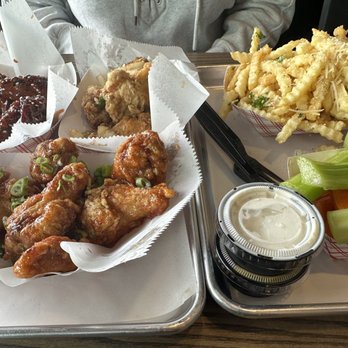 Fire Wings - 20 PACK VEGGIE STICKS LRG - GARLIC FRIES DIP - RANCH DIP - HONEY MUSTARD - Chicken Wings Near Me - Long Beach, California Fire Wings - 20 PACK VEGGIE STICKS LRG - GARLIC FRIES DIP - RANCH DIP - HONEY MUSTARD - Chicken Wings Near Me - Long Beach, California