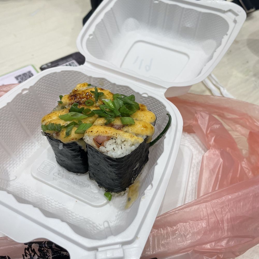 Shootz - 2 Pc Spam Brulee Musubi melt in your mouth typea goodness That's literally 1 cut in 1/2 - Hawaiian Near Me - Stanton, California Shootz - 2 Pc Spam Brulee Musubi melt in your mouth typea goodness That's literally 1 cut in 1/2 - Hawaiian Near Me - Stanton, California