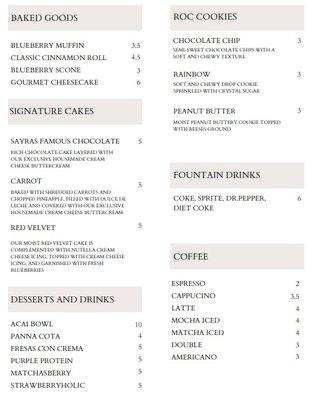 Menu photo 1 The ROC Cafe & Bakery Bakersfield, CA Menu photo 1 The ROC Cafe & Bakery Bakersfield, CA