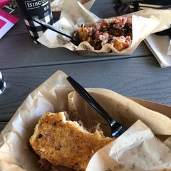 The Biscuit Bar - The Biscuit Bar Monte Cristo with Taco Tater Tots
