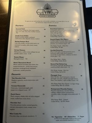 Menu photo 8 VIM Dining & Desserts Santa Cruz, CA Menu photo 8 VIM Dining & Desserts Santa Cruz, CA