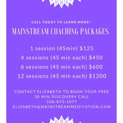 Mainstream Coaching and Wellness - Coaching services available too!