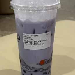 Coconut taro boba