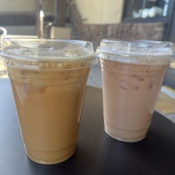 Single Speed Coffee Roasters - Hazelnut latte on the left and then the chai latte is on the right. Got these to me pretty quickly! - Coffee Roasteries Near Me - Flagstaff, Arizona Single Speed Coffee Roasters - Hazelnut latte on the left and then the chai latte is on the right. Got these to me pretty quickly! - Coffee Roasteries Near Me - Flagstaff, Arizona