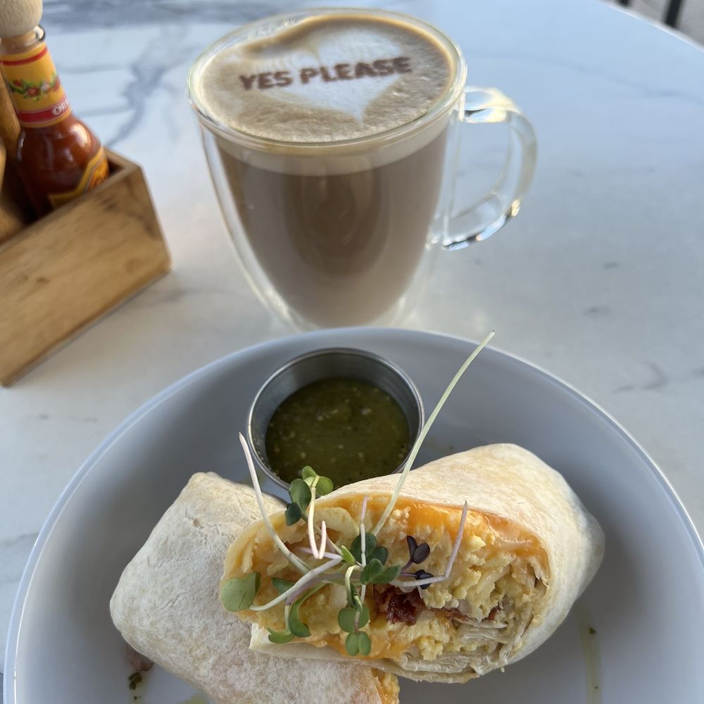 YES PLEASE - Breakfast burrito and the Cinnamon Horchata Latte - Coffee & Tea Near Me - La Quinta, California YES PLEASE - Breakfast burrito and the Cinnamon Horchata Latte - Coffee & Tea Near Me - La Quinta, California