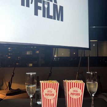 Fork N' Film - Front row seating with the complimentary popcorn and champagne :) - Cinema Near Me - Los Angeles, California
