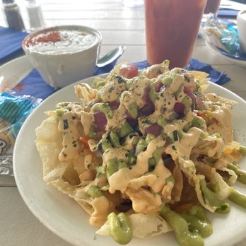 The Dutchie - Ahi Tuna Nachos with wonton chips and a wasabi sauce. VERY GOOD! - Seafood Near Me - Morro Bay, California The Dutchie - Ahi Tuna Nachos with wonton chips and a wasabi sauce. VERY GOOD! - Seafood Near Me - Morro Bay, California