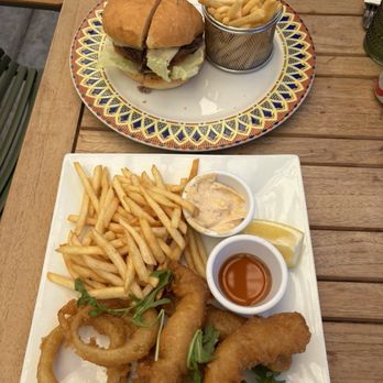 The Duchess - Fish and chips ($18) and burger ($18). - American Near Me - Pleasanton, California The Duchess - Fish and chips ($18) and burger ($18). - American Near Me - Pleasanton, California