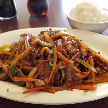 Asian Star - Dinner portion of Szechuan beef with steamed rice. - Chinese Near Me - Dallas, Texas Asian Star - Dinner portion of Szechuan beef with steamed rice. - Chinese Near Me - Dallas, Texas