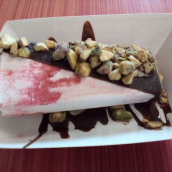 The Paleta Bar - Strawberry cheesecake paleta half dipped in dark chocolate and coated with pistachios and almonds - Ice Cream & Frozen Yogurt Near Me - Albuquerque, New Mexico