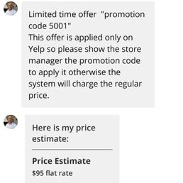 Pic of price estimate I received. Pic of price estimate I received.