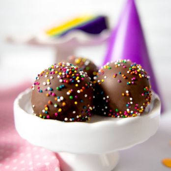 Rocky Mountain Chocolate - three chocolate truffles with sprinkles - Chocolatiers & Shops Near Me - Folsom, California Rocky Mountain Chocolate - three chocolate truffles with sprinkles - Chocolatiers & Shops Near Me - Folsom, California