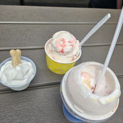 Williams Farm Stand - Doggy sundae, cherry vanilla scoop, miami vice flurry