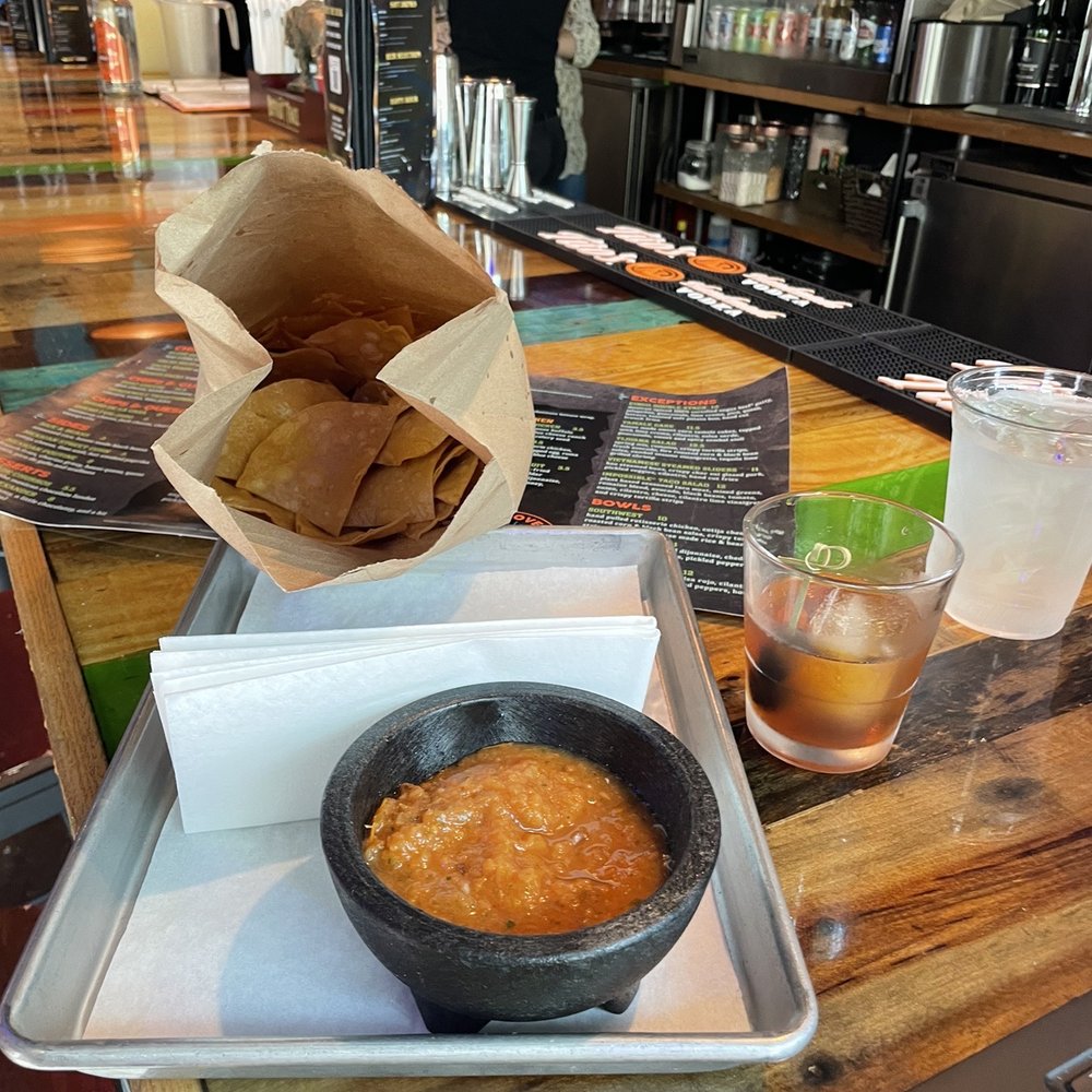 Circo - Chips and their rojo salsa with a smoked old fashioned. Wasn't a huge fan of this salsa but they have 3 others to try. - Mexican Near Me - Sarasota, Florida Circo - Chips and their rojo salsa with a smoked old fashioned. Wasn't a huge fan of this salsa but they have 3 others to try. - Mexican Near Me - Sarasota, Florida