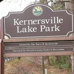 Kernersville Lake Park - Front of park signage
