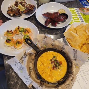 Chicken N Pickle - St Charles - 4 Happy Hour Shareables Ribs, tostadas, queso and deviled eggs - Sports Bars Near Me - Saint Charles, Missouri