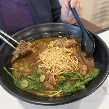 7 Noodles & Sizzling - Stewed Beef Prime Rib Noodle Soup with thin noodles (ordered as "not spicy") 5/5 - Noodles Near Me - San Jose, California