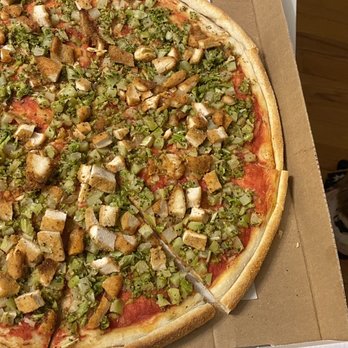 Vesuvius Pizza - Good amount of toppings! I specially asked for no cheese. :-) - Pizza Near Me - Brooklyn, New York Vesuvius Pizza - Good amount of toppings! I specially asked for no cheese. :-) - Pizza Near Me - Brooklyn, New York