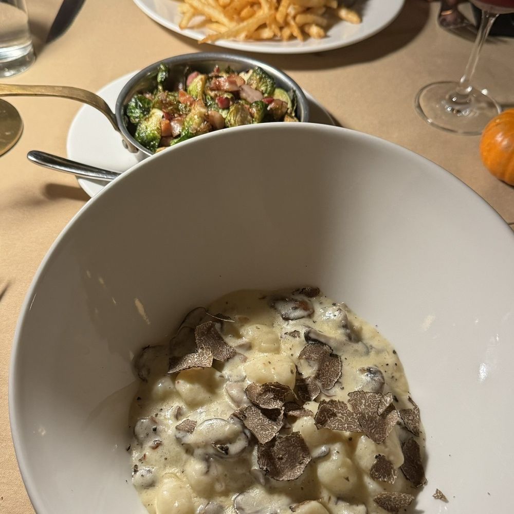 The Consulate - Midtown - Gnocchi, bacon brussels sprouts, steak frites. - French Near Me - New York, New York The Consulate - Midtown - Gnocchi, bacon brussels sprouts, steak frites. - French Near Me - New York, New York
