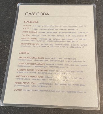 Menu photo 5 Cafe Coda Chico, CA