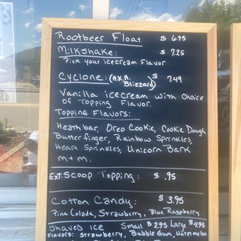 Ice Cream Shop - Menu board 1 - Ice Cream & Frozen Yogurt Near Me - Grand Lake, Colorado Ice Cream Shop - Menu board 1 - Ice Cream & Frozen Yogurt Near Me - Grand Lake, Colorado