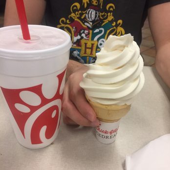 Chick-fil-A - Ice Dream Cone Tip: You can ask for the cone to be "For later" and they will bring it to you or you can pick it up after your meal! - Fast Food Near Me - Doral, Florida