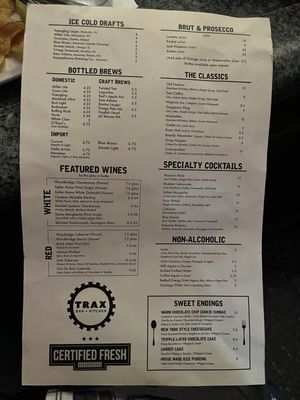 Menu photo 2 Trax Scranton, PA