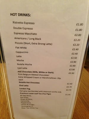 Menu photo 5 'The Black Lab' Coffee House London, XGL Menu photo 5 'The Black Lab' Coffee House London, XGL