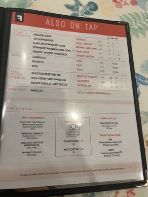 Menu photo 5 Fullsteam Durham, NC