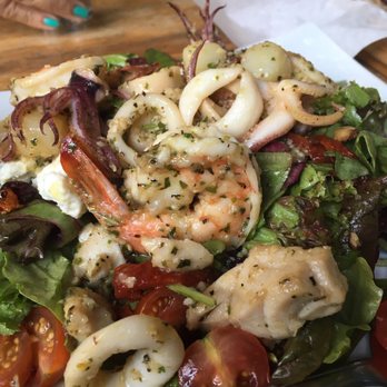 The Stage - Santa Barbara Seafood Salad- a must! Full of amazing flavor! - Mediterranean Near Me - Burbank, California The Stage - Santa Barbara Seafood Salad- a must! Full of amazing flavor! - Mediterranean Near Me - Burbank, California
