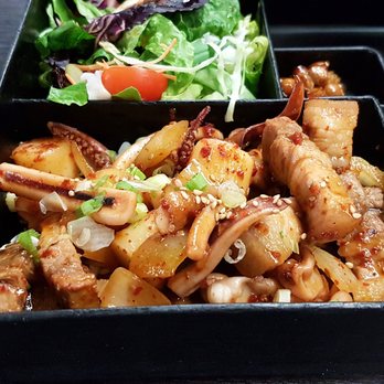 Midam Rice Cake House - Spicy Squid and Pork Belly Set - Korean Near Me - Burnaby, British Columbia Midam Rice Cake House - Spicy Squid and Pork Belly Set - Korean Near Me - Burnaby, British Columbia