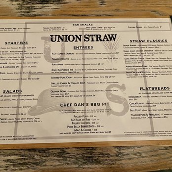 Union Straw - Food Menu - New American Near Me - Foxborough, Massachusetts Union Straw - Food Menu - New American Near Me - Foxborough, Massachusetts